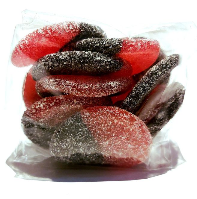 Huvudbild Klockor XL hallon-lakrits 200gr
