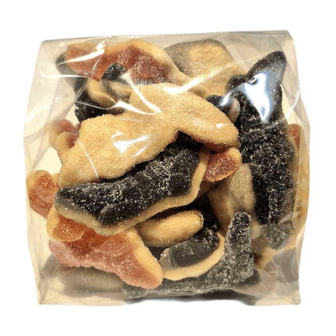 Huvudbild Frukt- och Salmiak Krokodiler 200gr Lutti